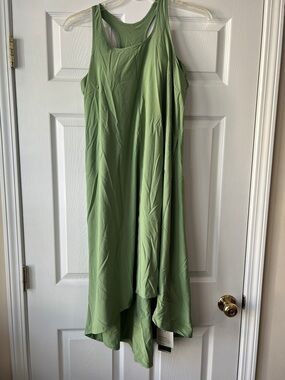 HALARA Light Sage Green High-Low Swing Dress